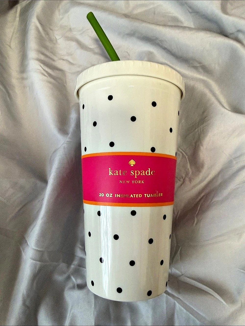 Kate Spade 20 oz Insulated Tumbler Polka Dot Tumbler